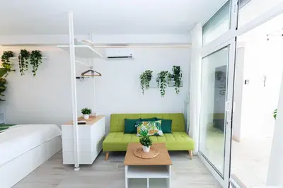 Cama o camas de una habitación en Sunset Studio Puerto Rico