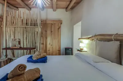 Cama o camas de una habitación en Trendy Rural House Casa Tazirga
