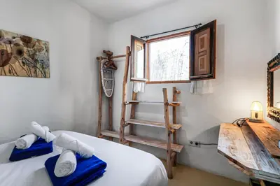 Cama o camas de una habitación en Trendy Rural House Casa Tazirga