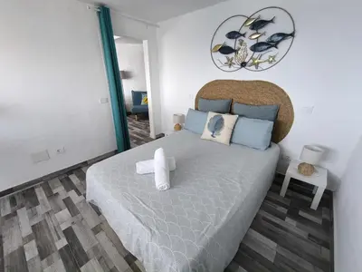 Cama o camas de una habitación en Ocean Attic Tufia