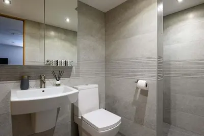 Un baño de Sonora Golf - bungalow 2 dormitorios gran patio y bicicletas