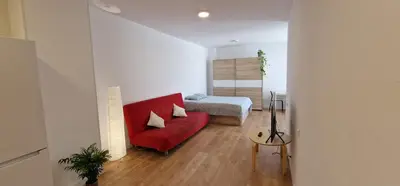 Zona de estar de Estudio Canteras Beach