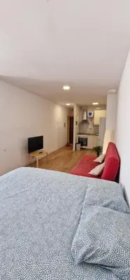 Cama o camas de una habitación en Estudio Canteras Beach