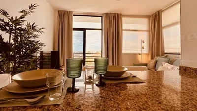 Zona de estar de Click&Guest - Vista Bayuca Near Yumbo