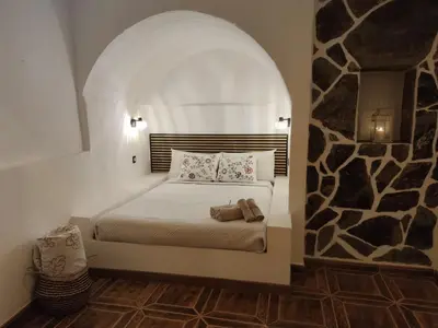 Cama o camas de una habitación en Casa Cueva Ca Maruca