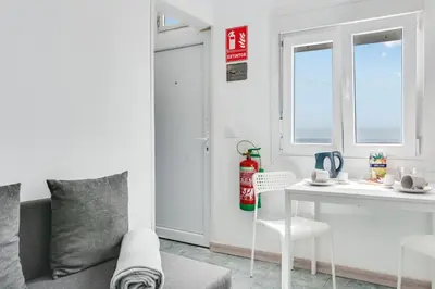 Zona de estar de Home2Book Stunning BeachFront Apt, Pozo Izquierdo