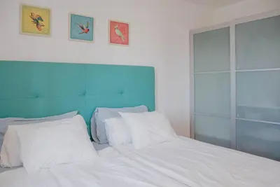 Cama o camas de una habitación en Rocas Rojas