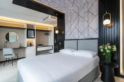 Cama o camas de una habitación en Hotel Puerto de la Luz by Pierre & Vacances