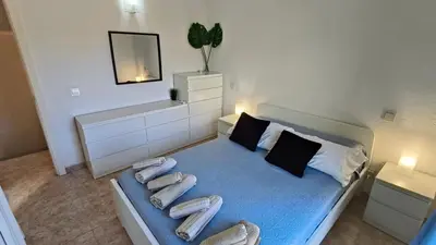 Cama o camas de una habitación en Bungalow Maspalomas