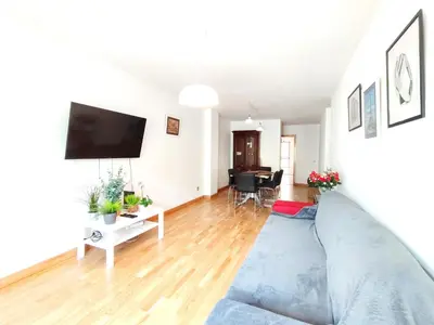 Una televisión o centro de entretenimiento en Sunshine Apartment