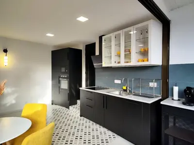 Una cocina o zona de cocina en Bungalow BAHIA AMARILLO
