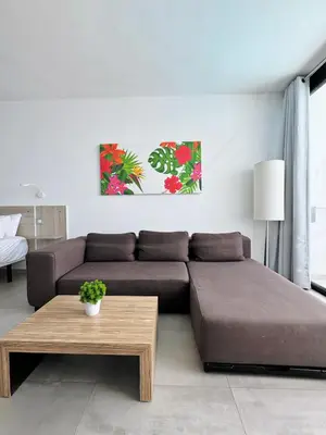 Zona de estar de Sea View Cura Marina 414