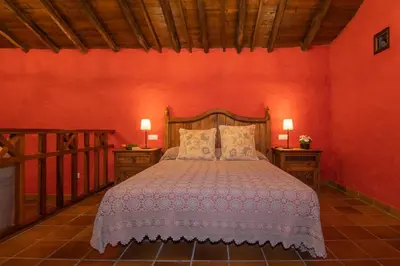 Cama o camas de una habitación en Finca El Lomo