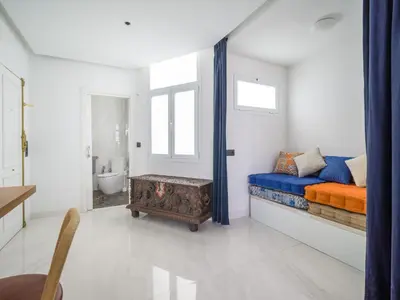 Cama o camas de una habitación en Las Palmas Beach Penthouse