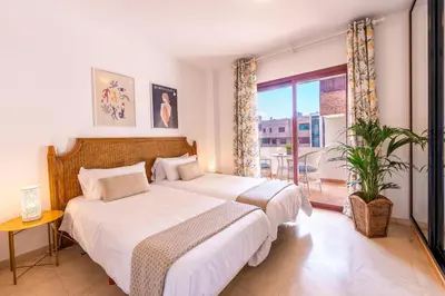 Cama o camas de una habitación en Vilos Canteras
