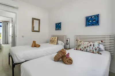 Cama o camas de una habitación en Meloneras Oceanview with Pool