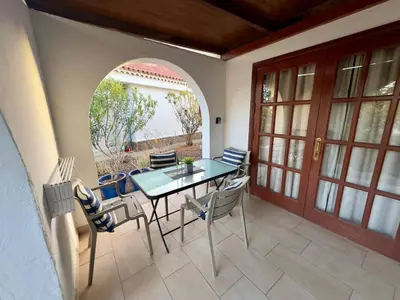 Un balcón o terraza de Bungalow tranquilo en Maspalomas