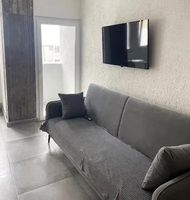Una televisión o centro de entretenimiento en Hospedaje Cartagena