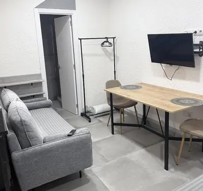 Una televisión o centro de entretenimiento en Hospedaje Cartagena