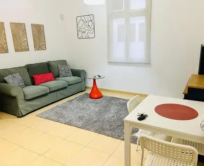 Zona de estar de Comfortable Flat Near Las Canteras