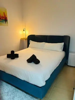 Cama o camas de una habitación en Comfortable Flat Near Las Canteras