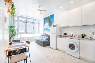 Una cocina o zona de cocina en Happy Island