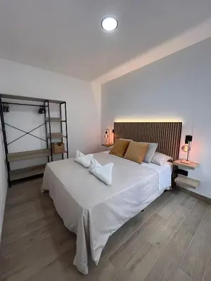 Cama o camas de una habitación en Apartamento Peña