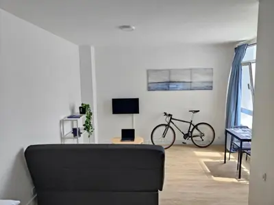 Una televisión o centro de entretenimiento en Estudio Beach Canteras