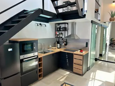 Una cocina o zona de cocina en Blu House