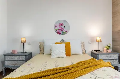 Cama o camas de una habitación en La Casita de Coco Tejeda