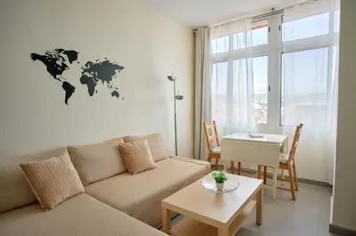Zona de estar de Work & Pet friendly Urban Home next to the Beach