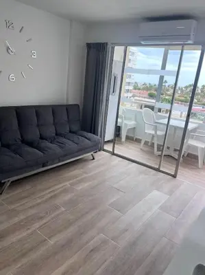 Zona de estar de Design seaview flat next to Yumbo