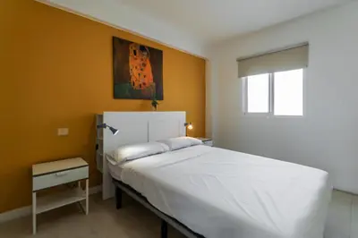 Cama o camas de una habitación en La Palmita Sea Views Agaete