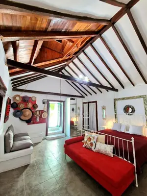 Cama o camas de una habitación en Histórica Casa María