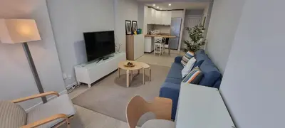 Una televisión o centro de entretenimiento en Salinetas apartamento junto al mar