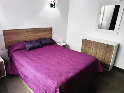 Cama o camas de una habitación en Vivelorural comfy apartment wifi & beach -Gáldar
