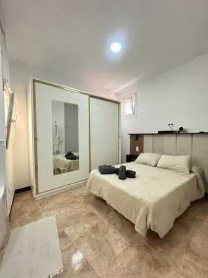 Cama o camas de una habitación en Flat with jacuzzi in suite