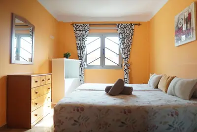 Cama o camas de una habitación en Casa EstefanÍa duplex 3 habitaciones