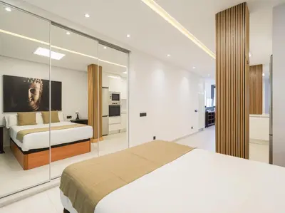 Cama o camas de una habitación en Popcorn Canteras By CanariasGetaway