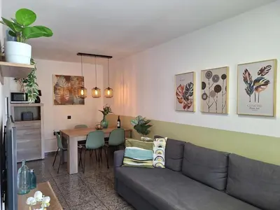 Una cocina o zona de cocina en Las Olas Palmeras