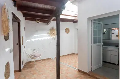 Cama o camas de una habitación en Casa Libelvik en pleno centro Galdar con Terraza