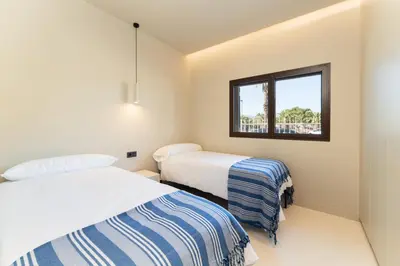 Cama o camas de una habitación en Vivelorural Villa Óscar, Maspalomas