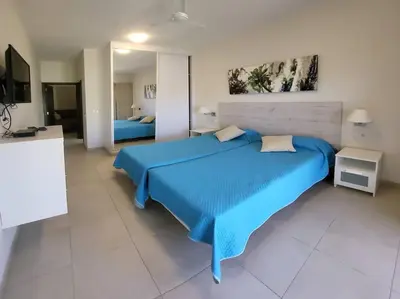Cama o camas de una habitación en Bahía Terrace