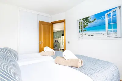 Cama o camas de una habitación en Aquarius 18 by VillaGranCanaria