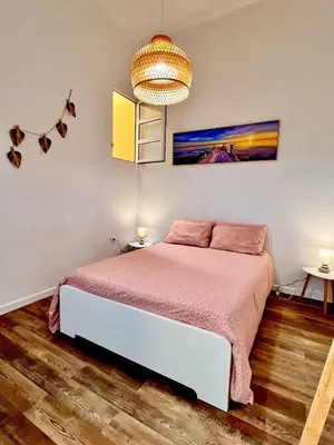 Cama o camas de una habitación en Cozy Refuge La Isleta