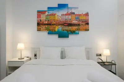 Cama o camas de una habitación en Stylish Studio near Old Town