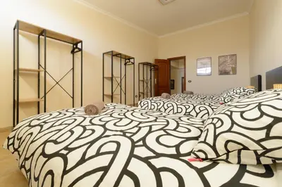 Cama o camas de una habitación en Chalé con terraza en la costa