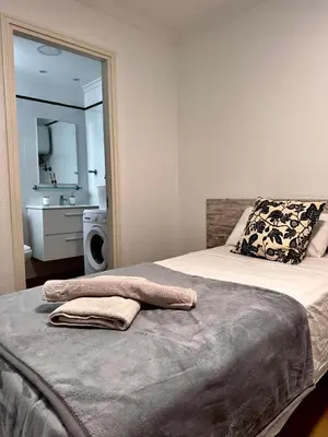 Cama o camas de una habitación en La Perla de Las Canteras