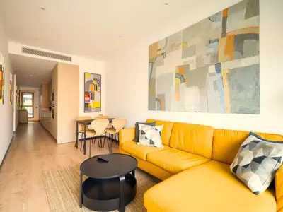 Zona de estar de Apartamento con gimnasio cerca de la playa de Las Canteras A1B