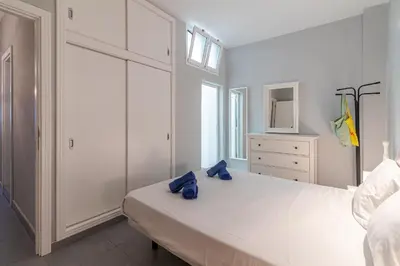Cama o camas de una habitación en Apartment in Salinetas Beach